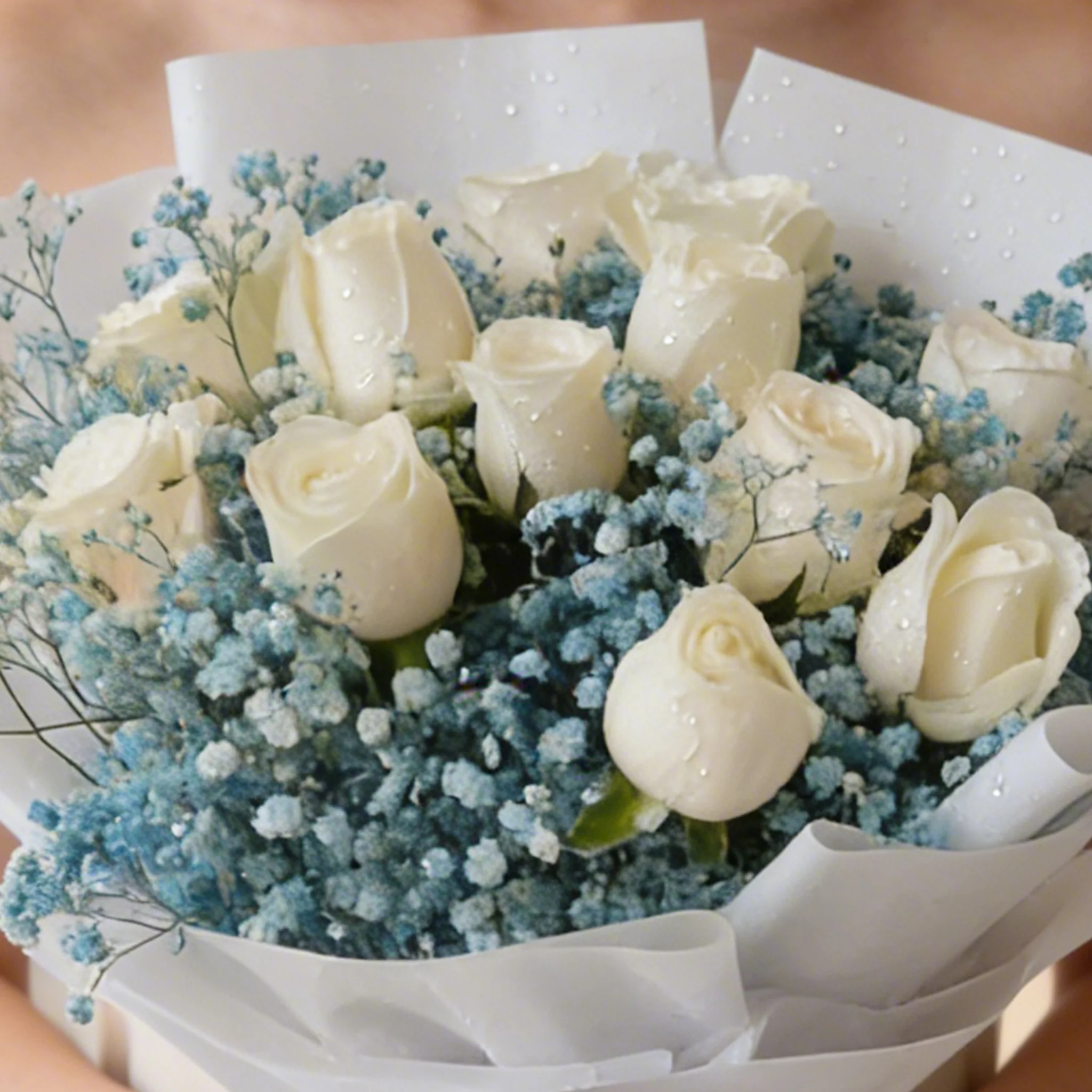 White Roses Hand Bouquet