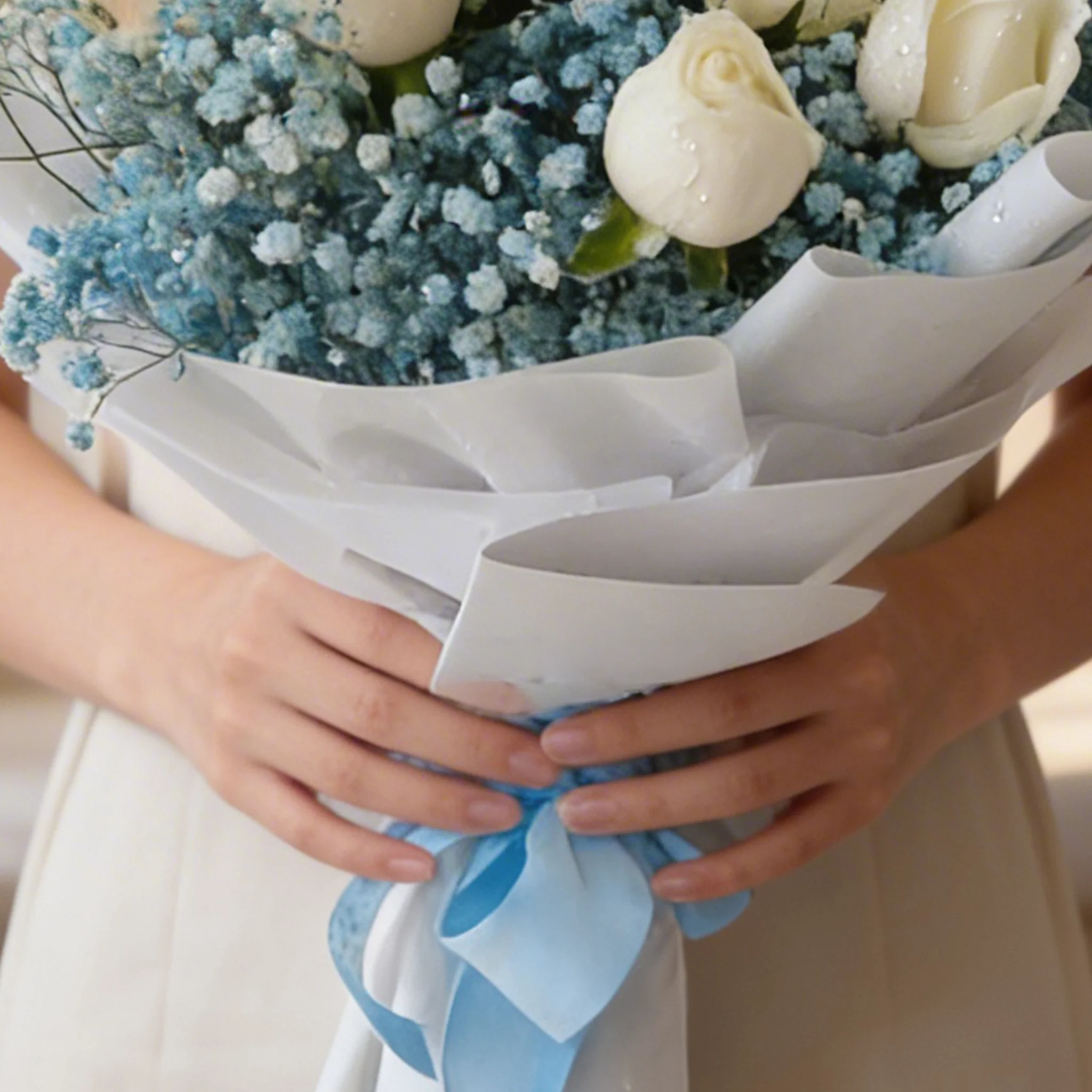 White Roses Hand Bouquet