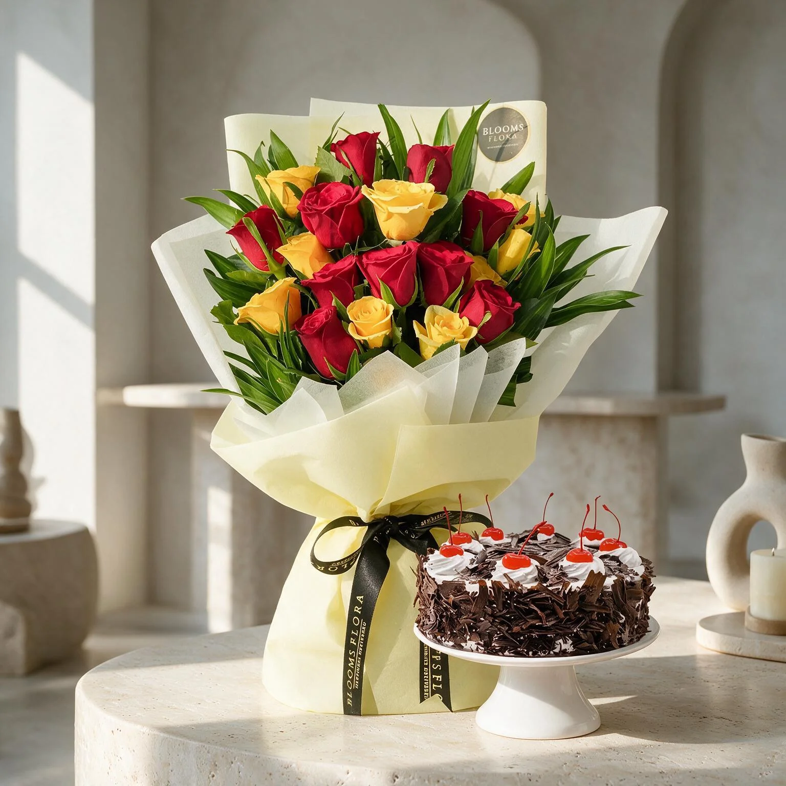 Roses with Cake