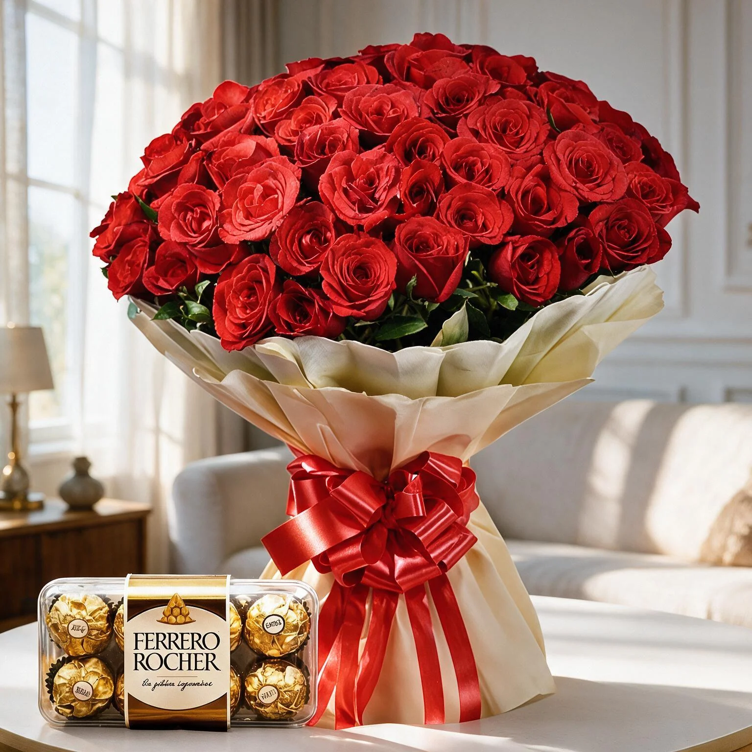 Roses Bouquet & Chocolates