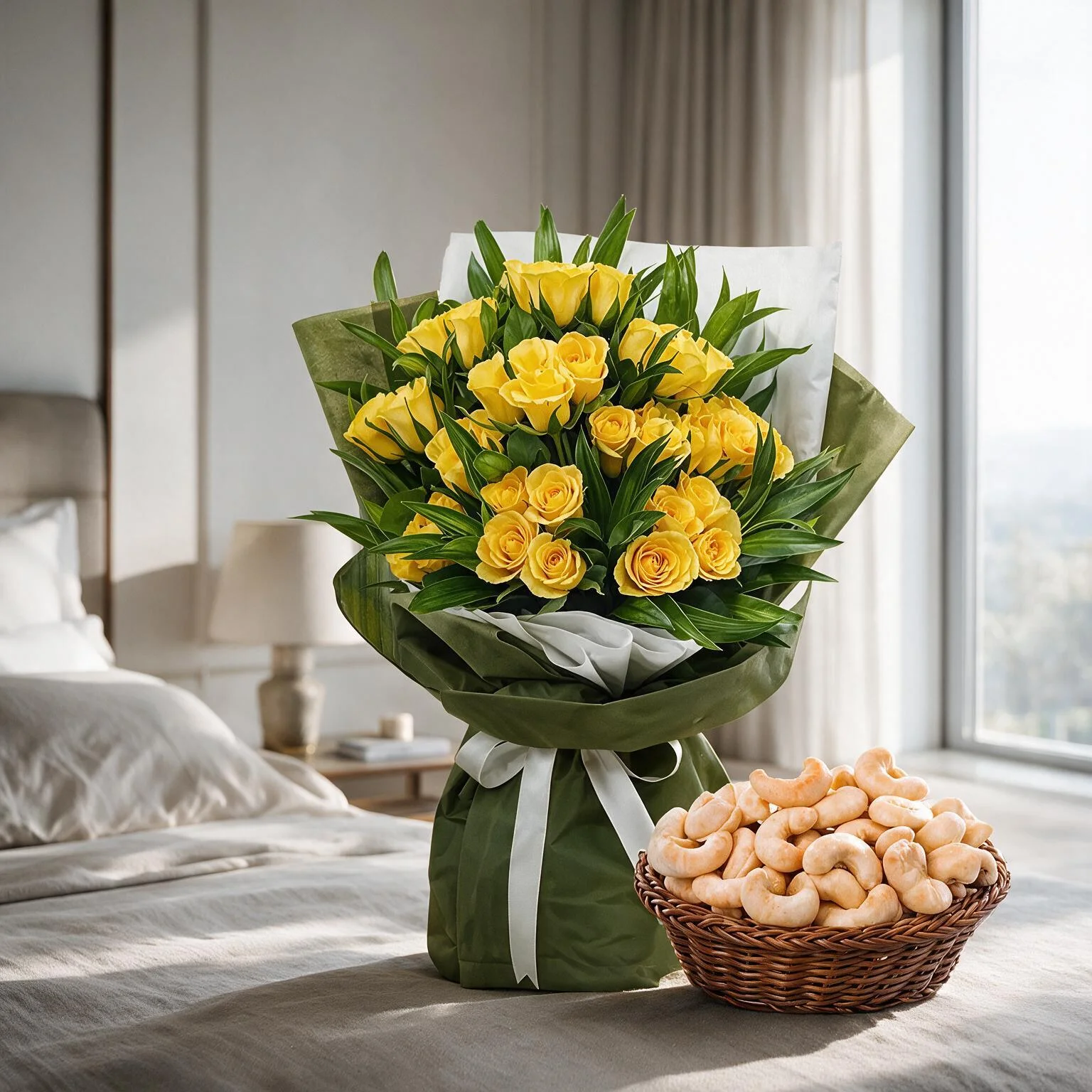 Roses Bouquet & Cashews