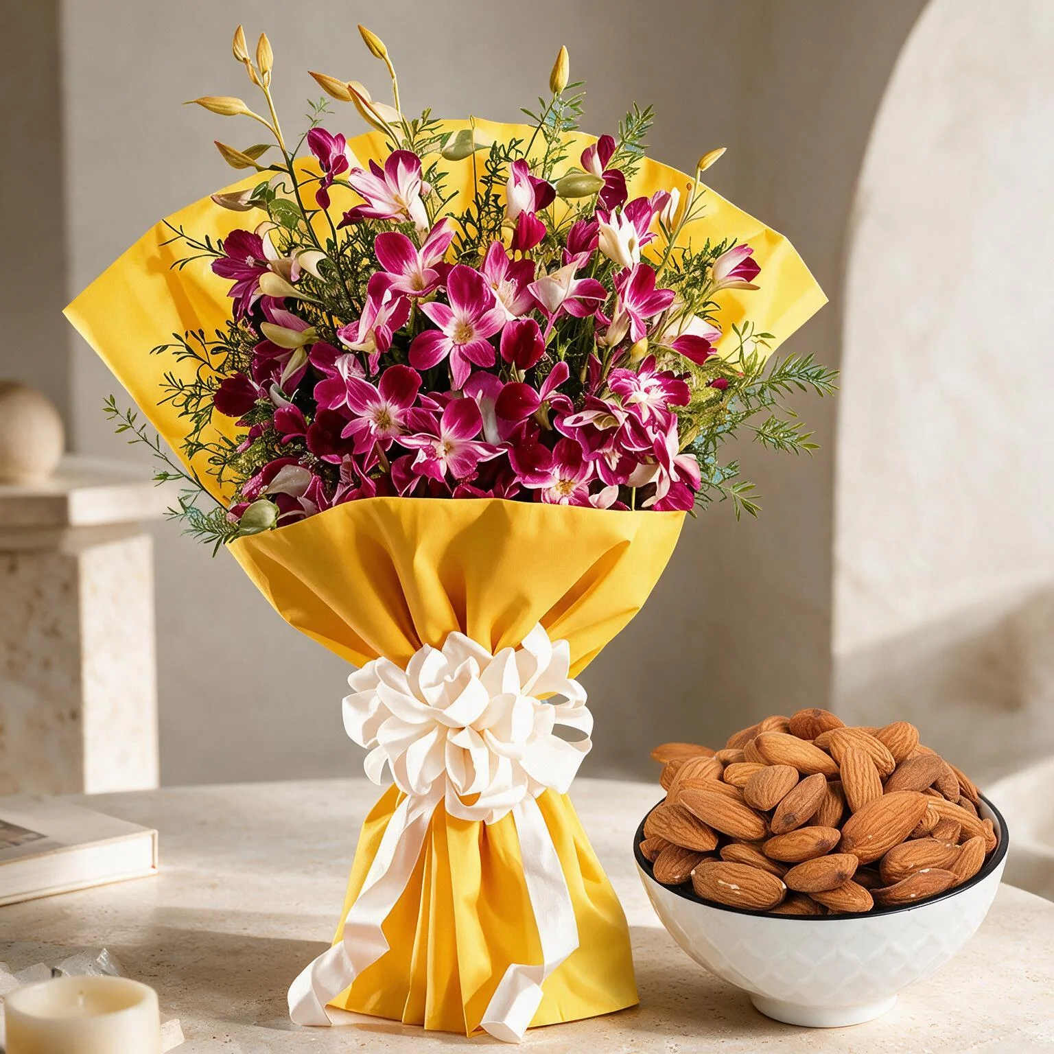Orchids Bouquet & Almonds