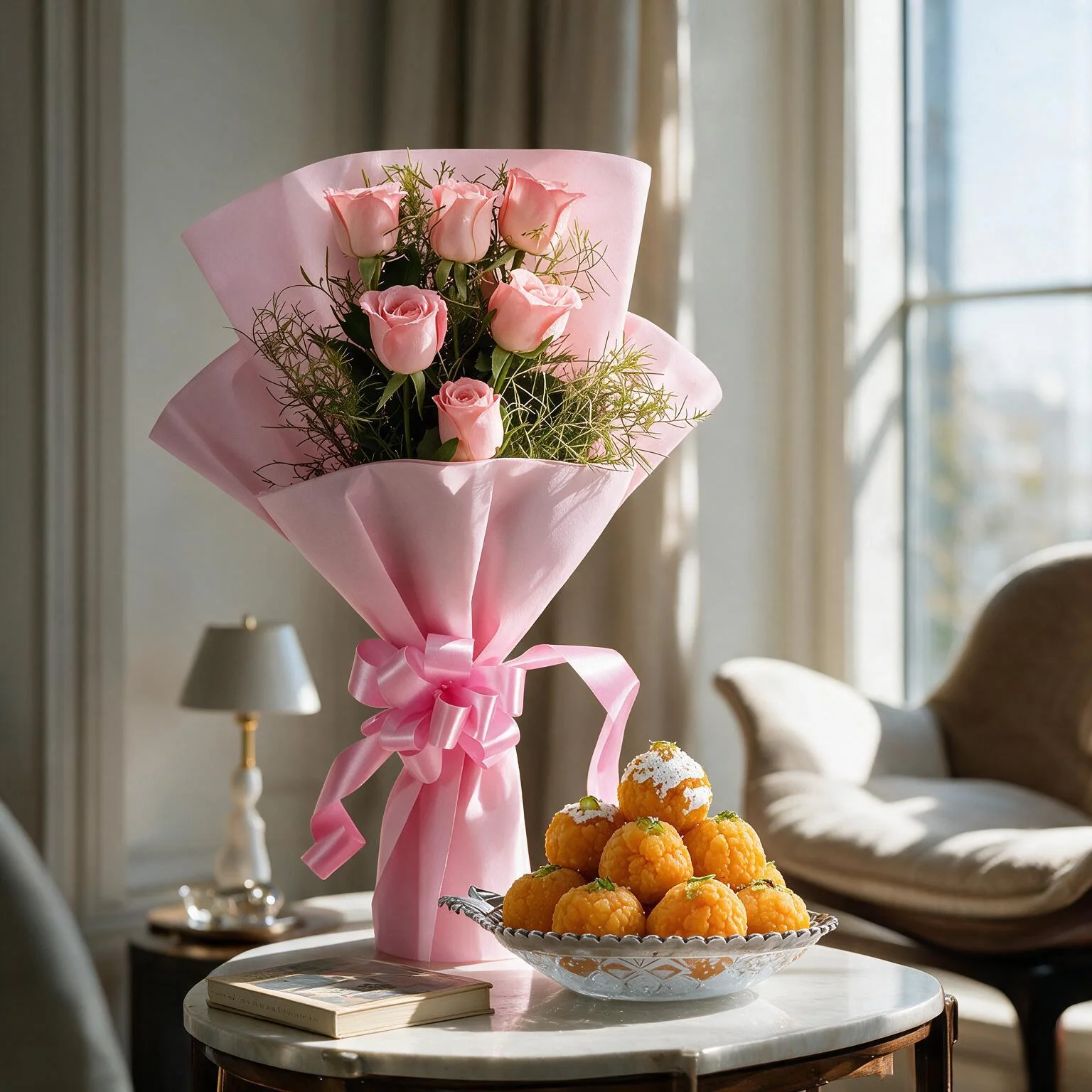 Flowers & Laddoo