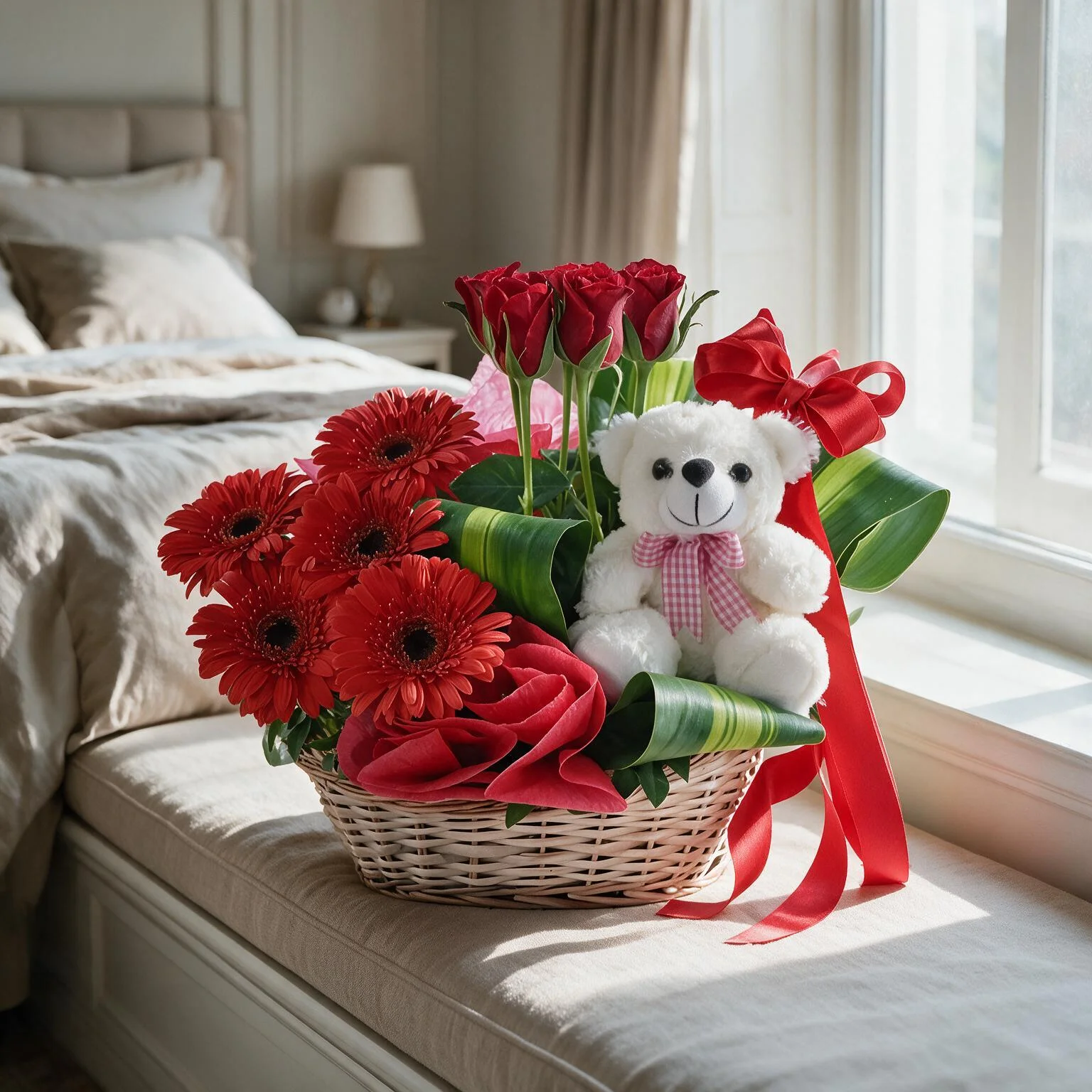 Teddy in Basket