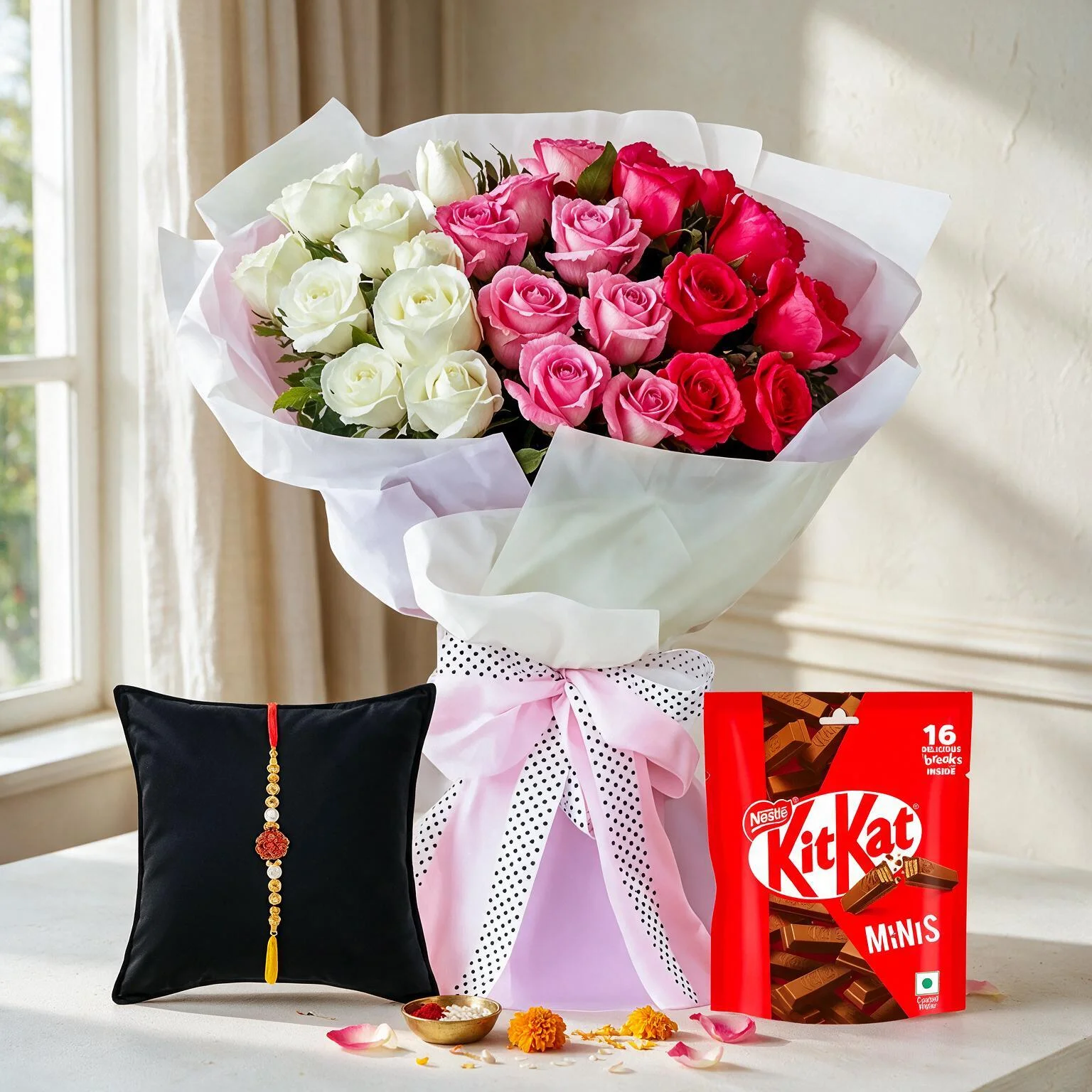 Roses with Kitkat