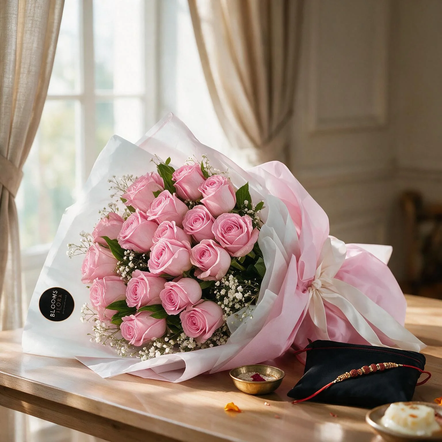 Flowers With Rakhi