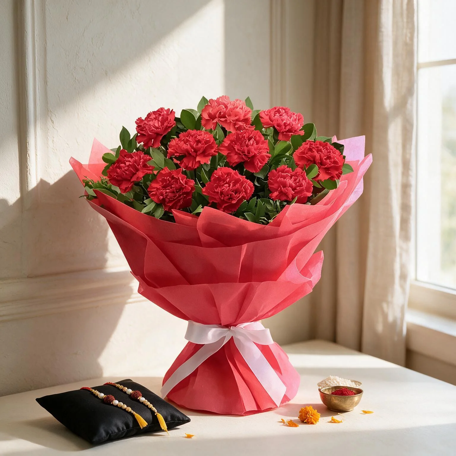 Bouquet of Red Carnations