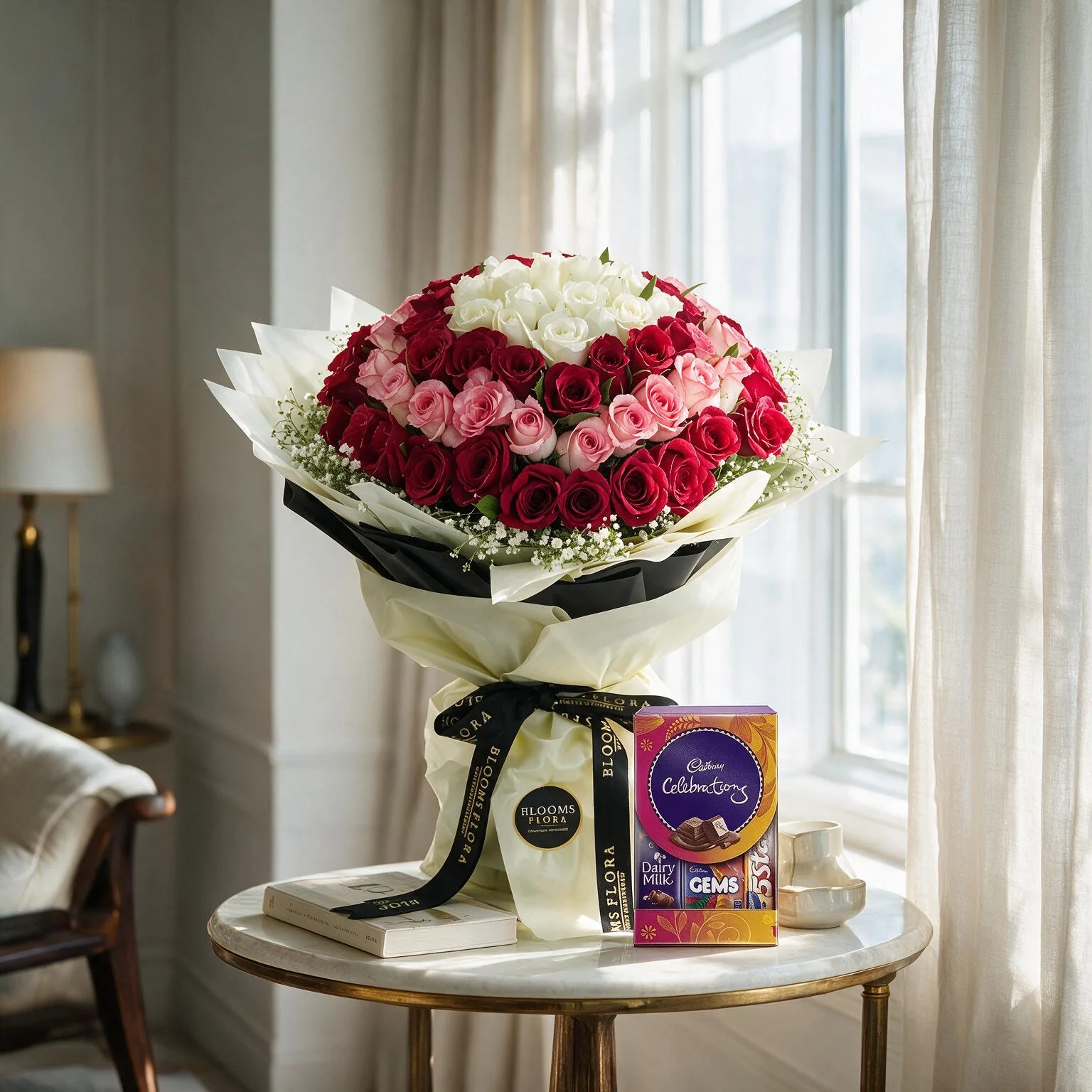 Bouquet of Roses & Chocolate