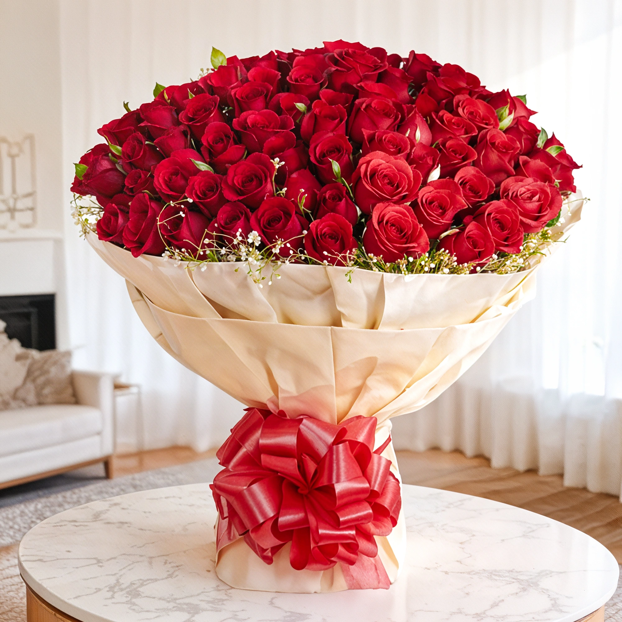 100 Red Roses Bouquet