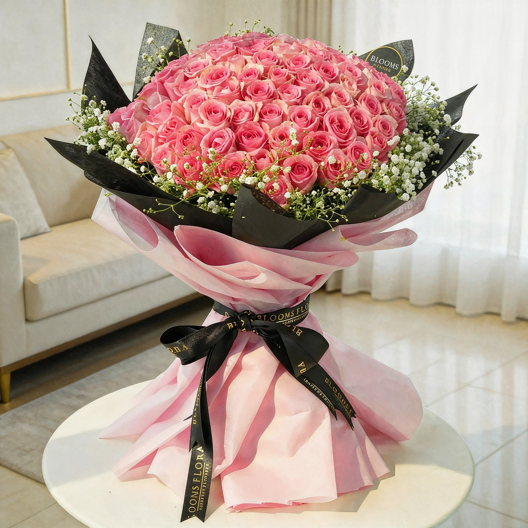 100 Pink Roses