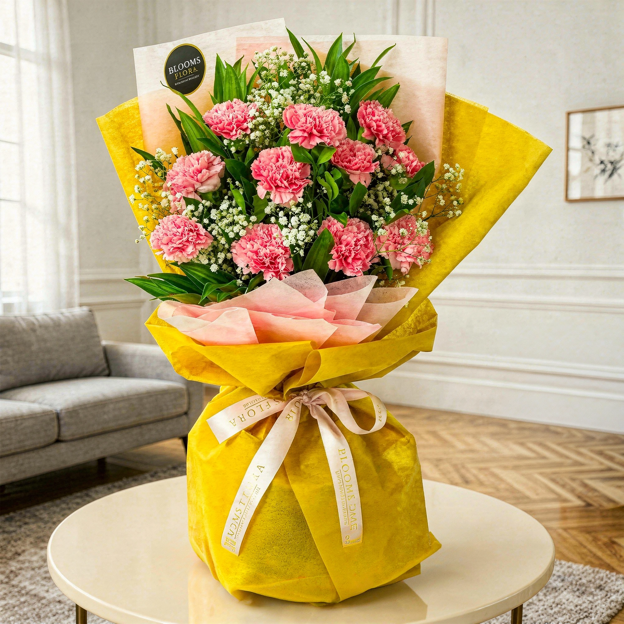 10 Pink Carnations Bouquet