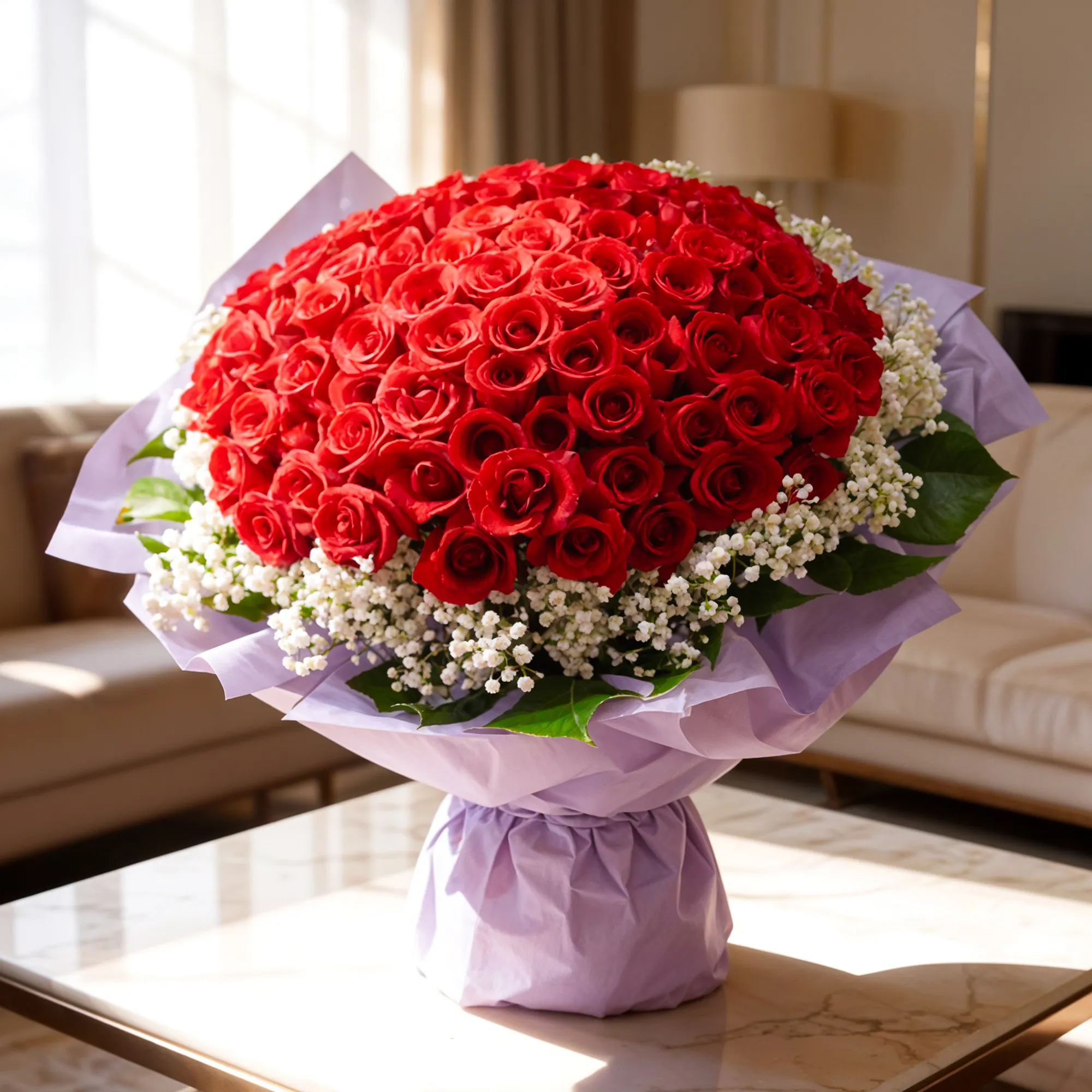 Lush Red Rose Bouquet