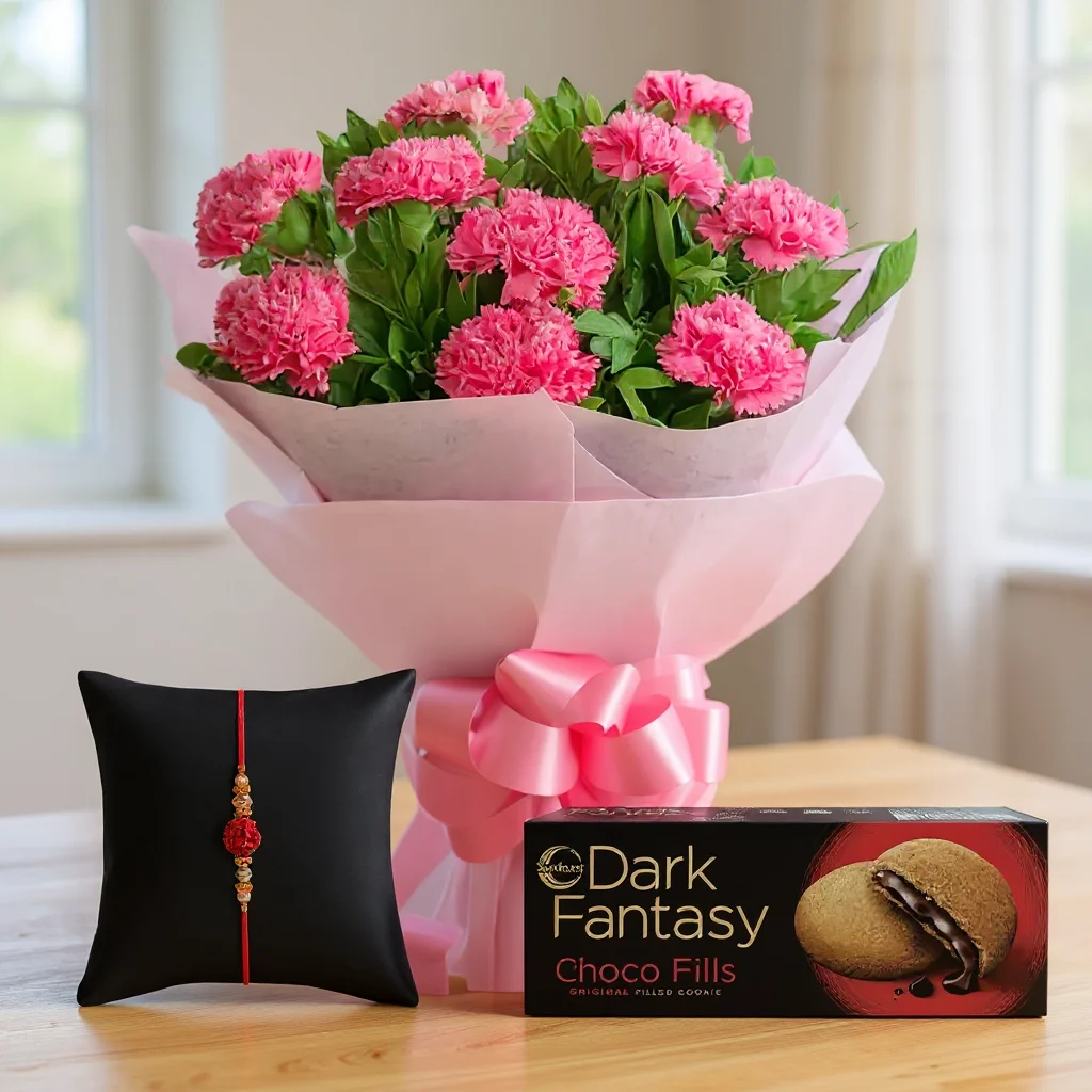 Bouquet of Pink Carnartions & Dark Fantasy