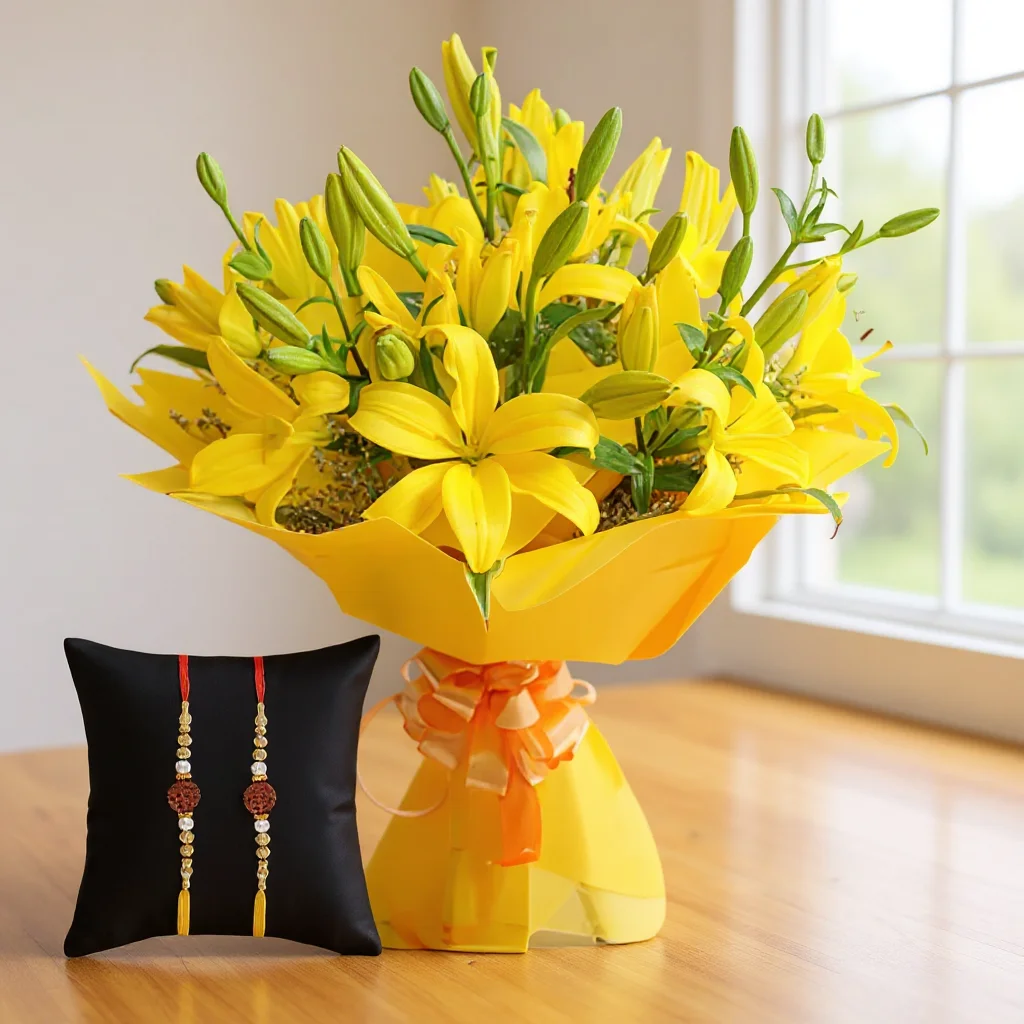 Bouquet of Yellow Lilies