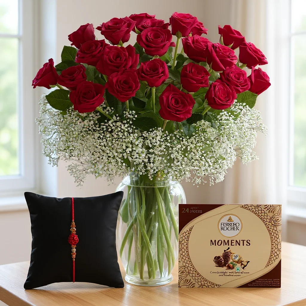 Red Roses in a Vase and Ferrero Rocher Moments