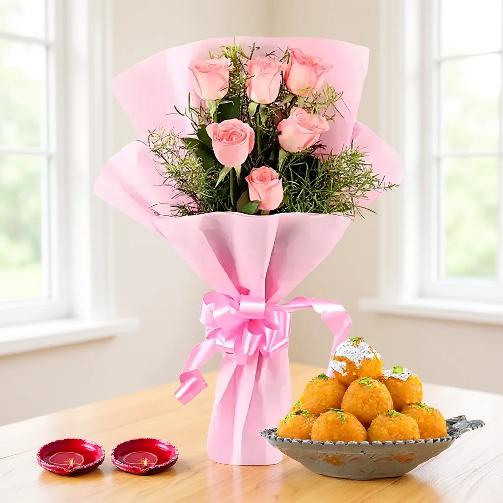 Roses, Laddoos, and Diyas Bliss