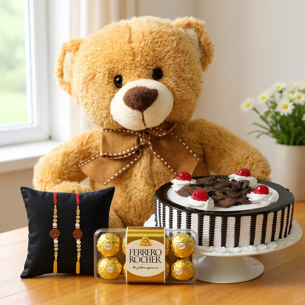 Teddy, Cake and Chocolates