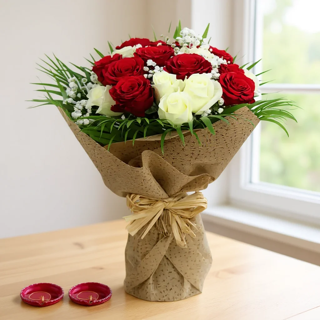 Bouquet With Diyas