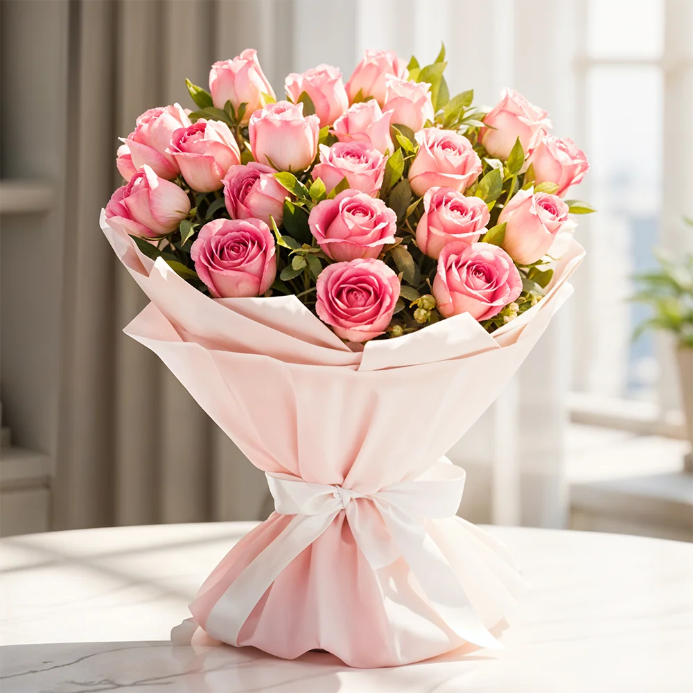 20 Pink Roses Bouquet