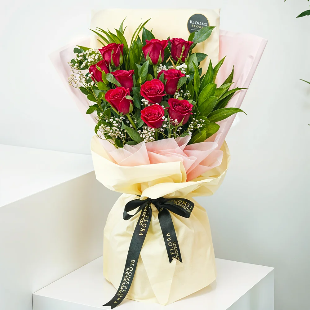 10 Red Roses Bouquet