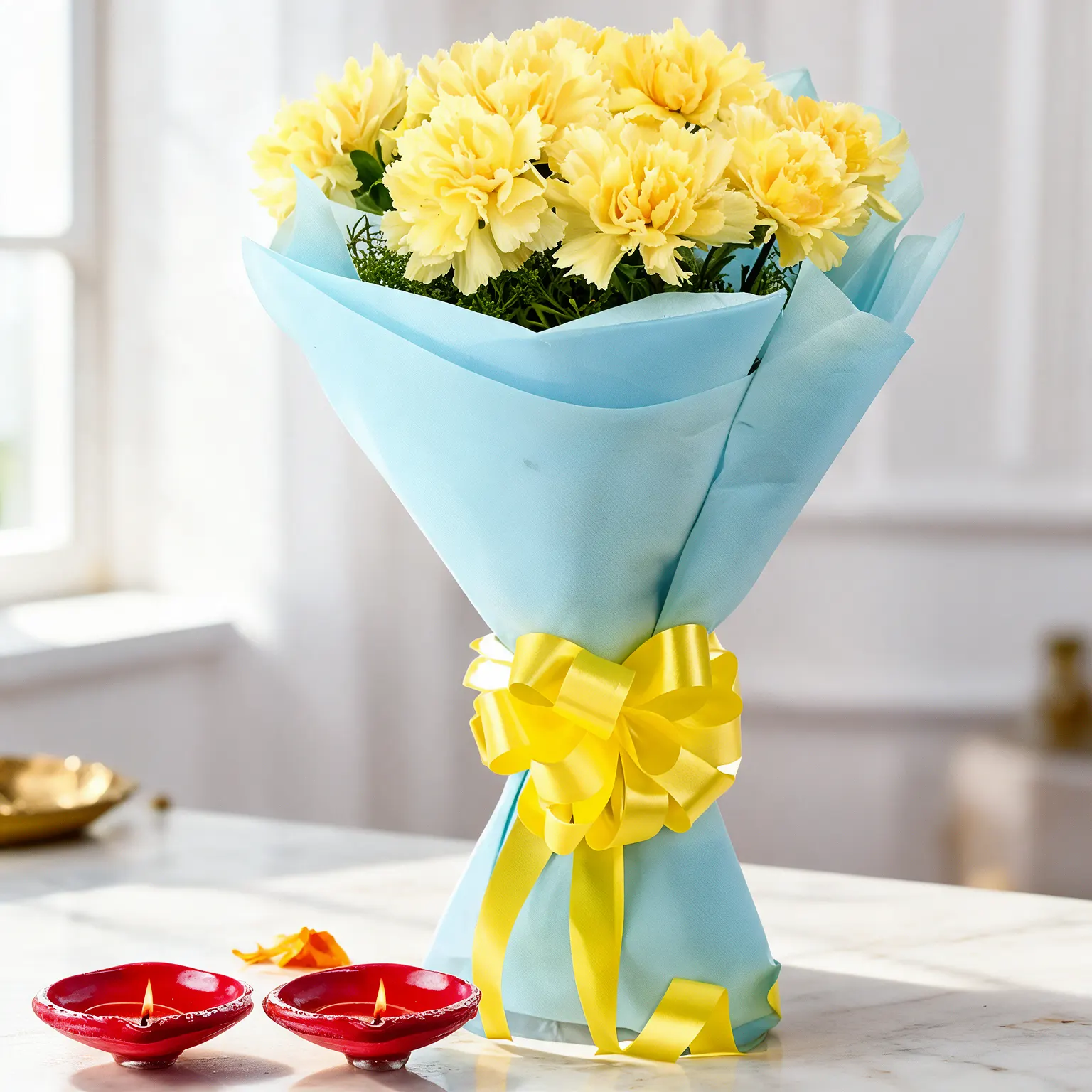 Carnation Bouquet With Diyas