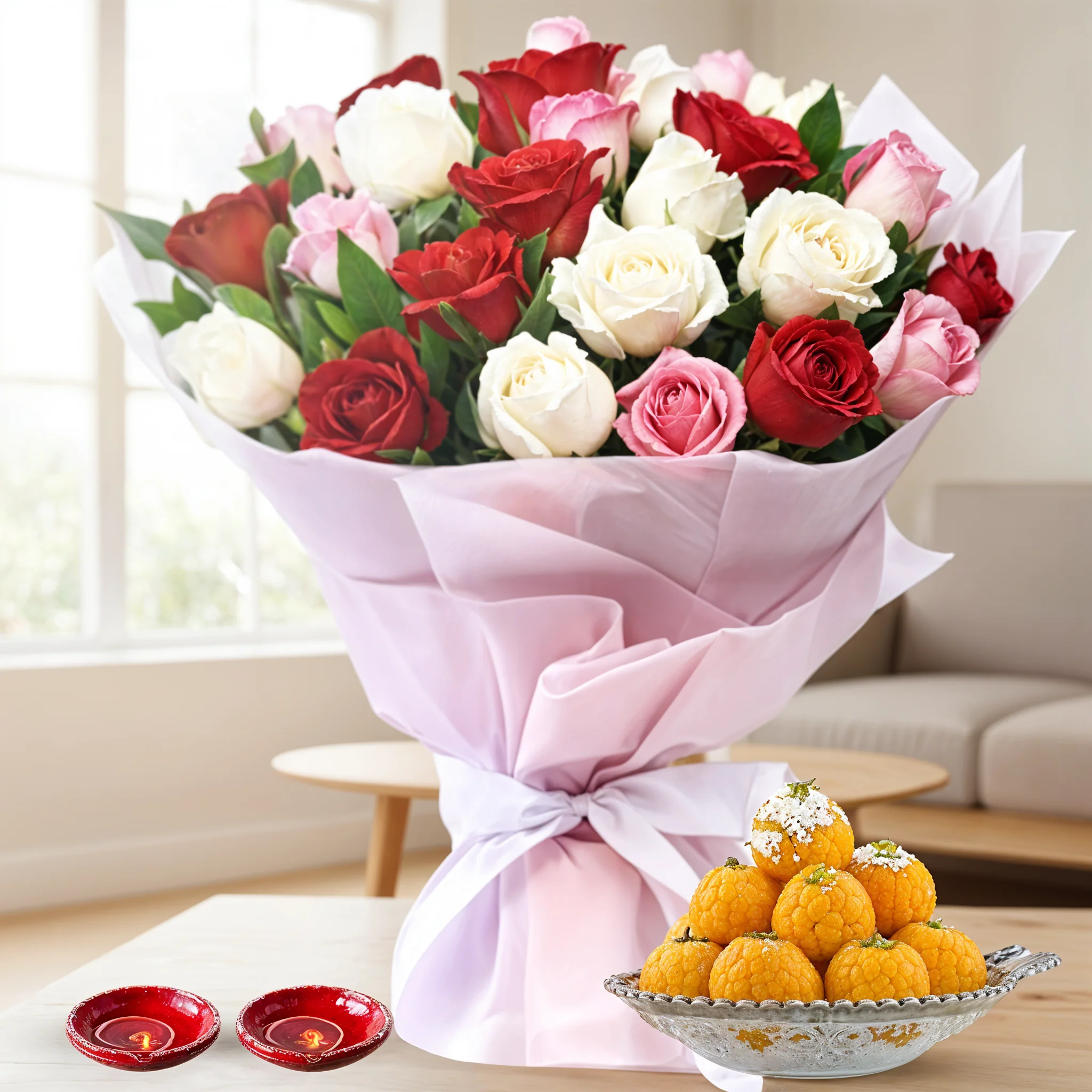 Flowers & Mithai Combo